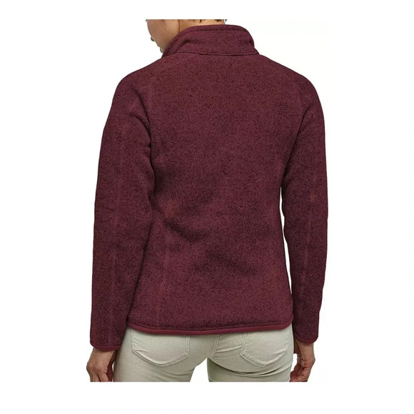 Patagonia Women's XS Better Sweater 1/4 Zip Pullover Chicory Dark Red NWT - Picture 8 of 11